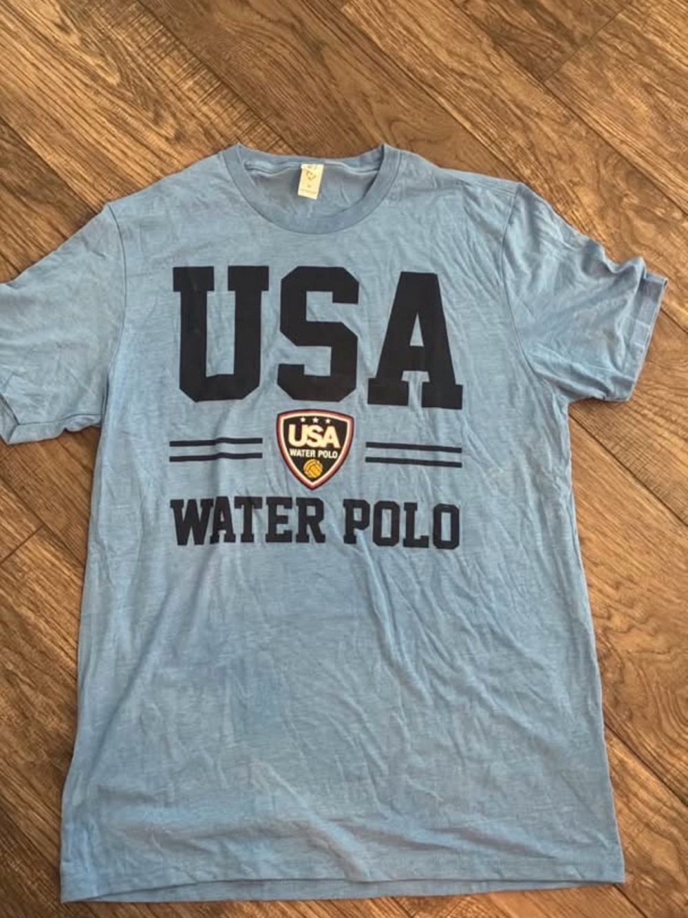 USA Water Polo Graphic Tee - Light Blue Size Medium